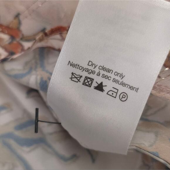 Veronica Beard Silk Midi Skirt Hazel Metallic Floral Asymmetrical Ruffle - Picture 10 of 11